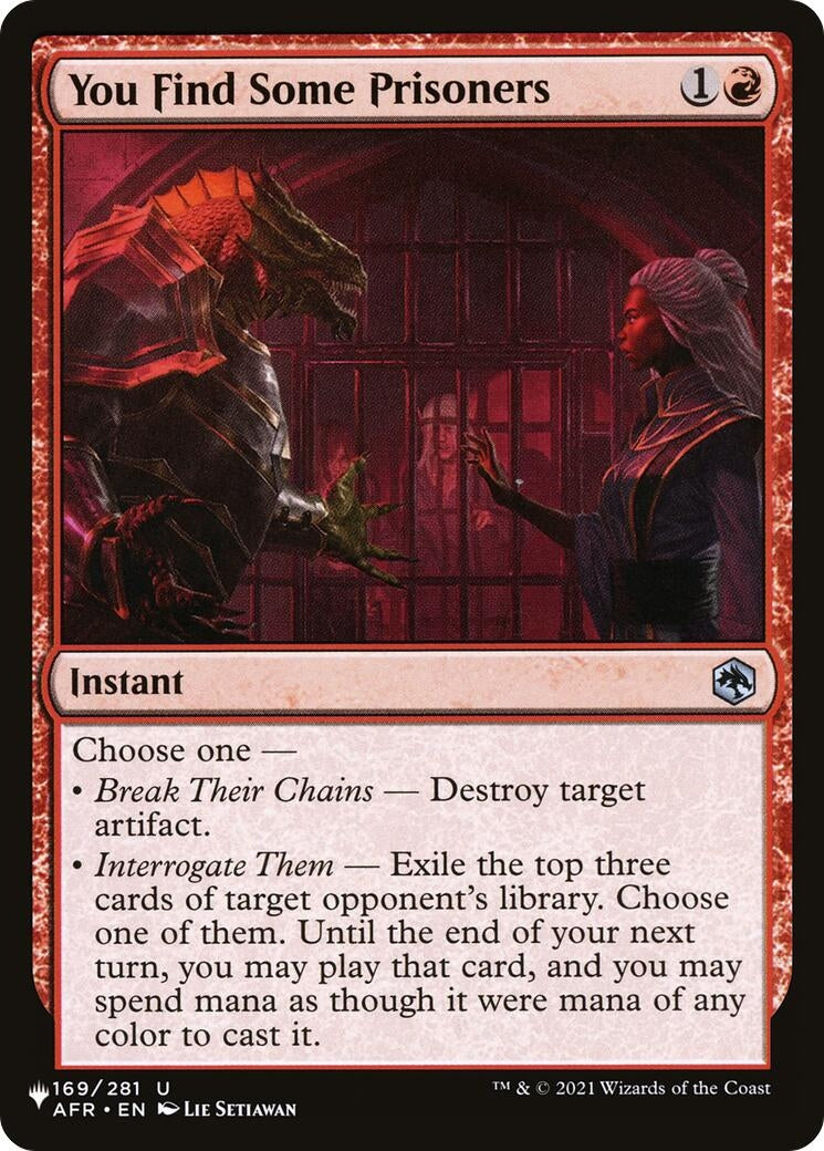 You Find Some Prisoners (169/281) (LIST)