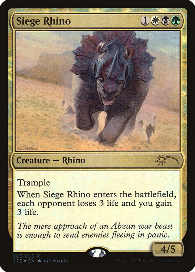 Image for Siege Rhino (5) (UMP) - Magic: The Gathering