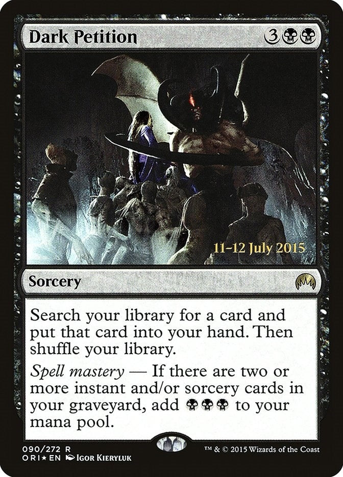 Image for Dark Petition (90) (PRE) - Magic: The Gathering