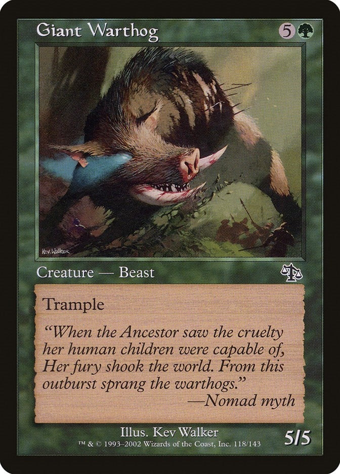 Image for Giant Warthog (118) (JUD) - Magic: The Gathering