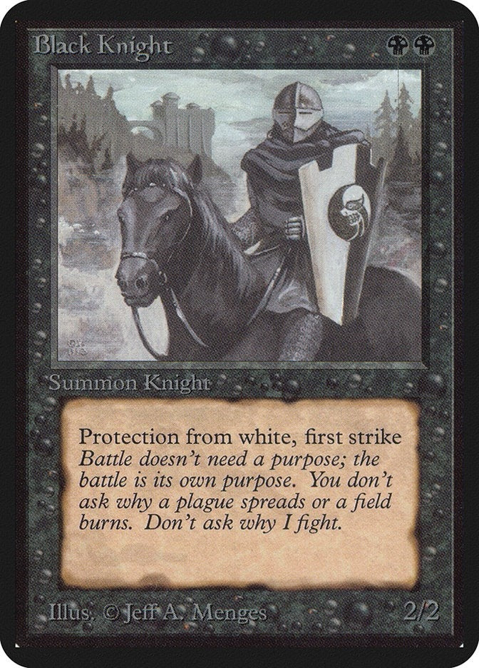 Image for Black Knight (LEA) - Magic: The Gathering