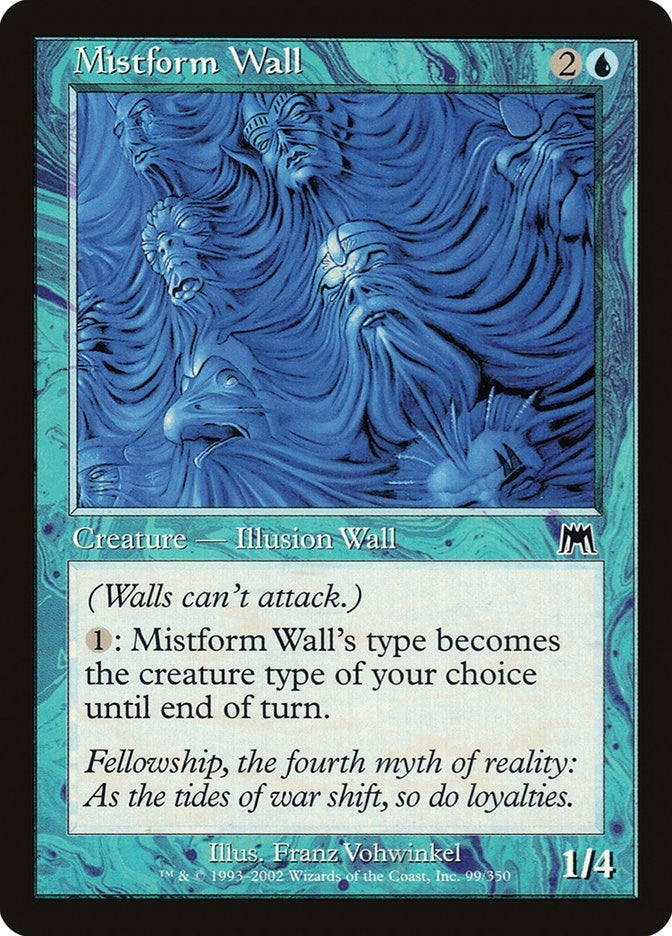 Image for Mistform Wall (99) (ONS) - Magic: The Gathering