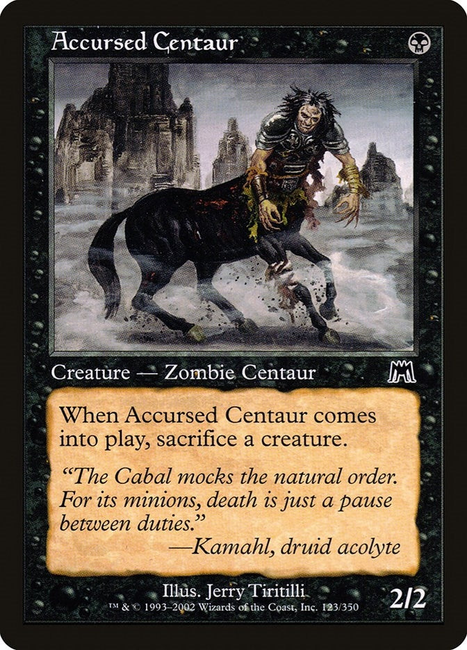 Image for Accursed Centaur (123) (ONS) - Magic: The Gathering
