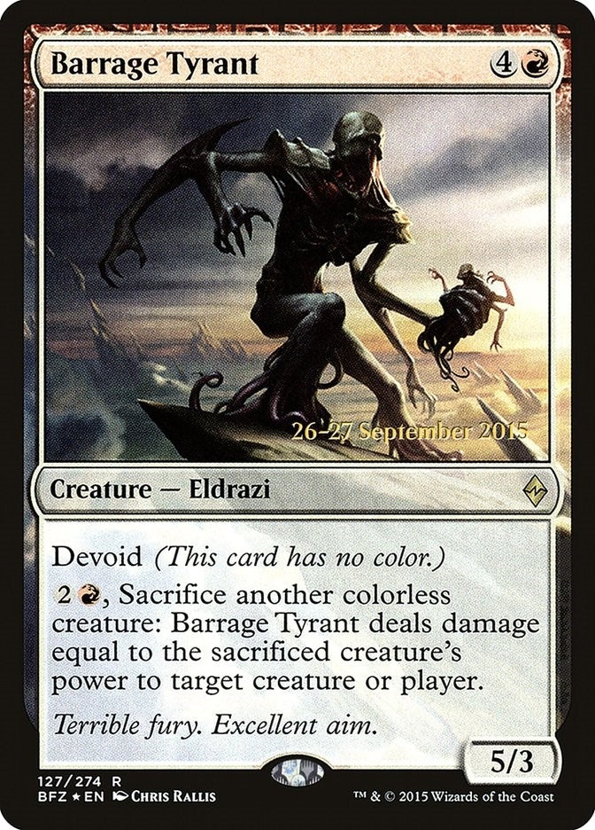 Image for Barrage Tyrant (127) (PRE) - Magic: The Gathering