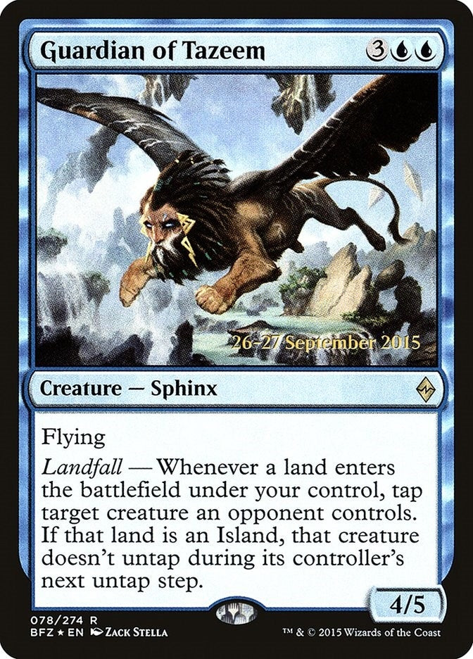 Image for Guardian of Tazeem (78) (PRE) - Magic: The Gathering