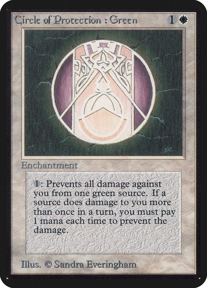Image for Circle of Protection: Green (LEA) - Magic: The Gathering