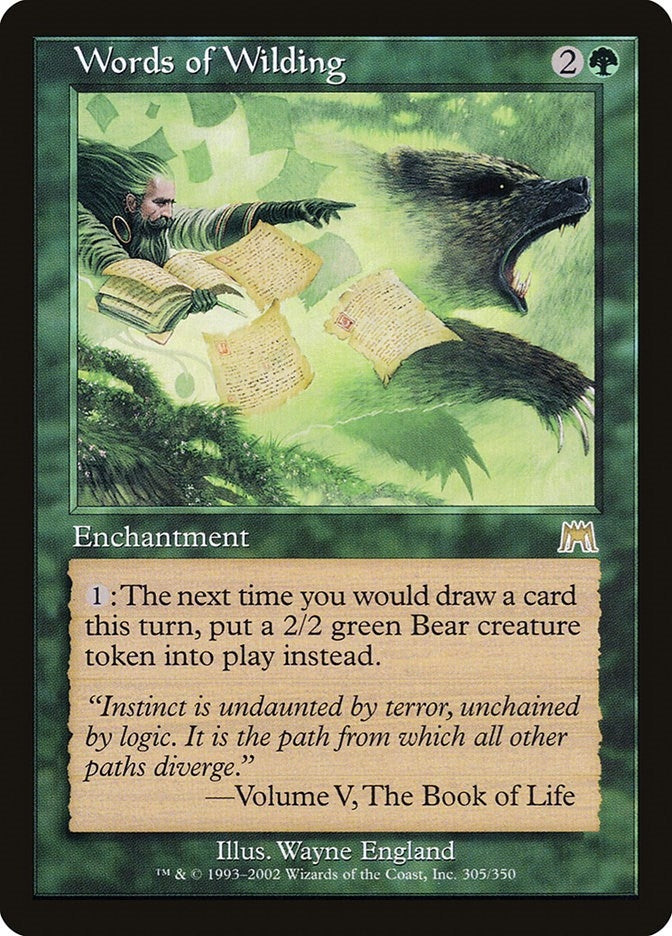 Image for Words of Wilding (305) (ONS) - Magic: The Gathering