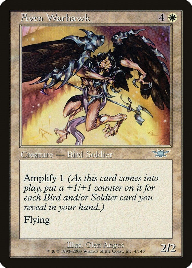 Image for Aven Warhawk (4) (LGN) - Magic: The Gathering