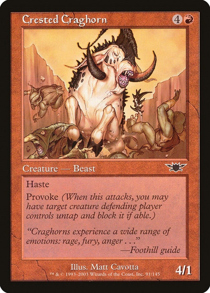 Image for Crested Craghorn (91) (LGN) - Magic: The Gathering