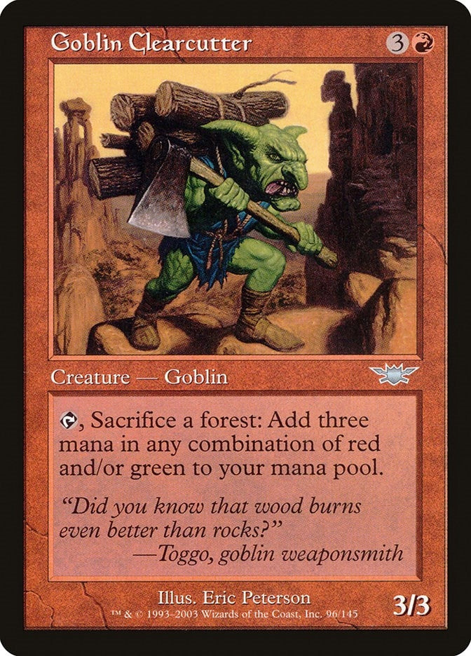 Image for Goblin Clearcutter (96) (LGN) - Magic: The Gathering