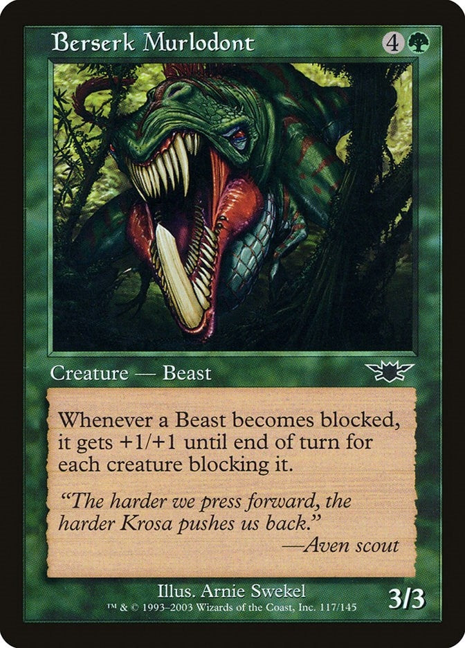 Image for Berserk Murlodont (117) (LGN) - Magic: The Gathering