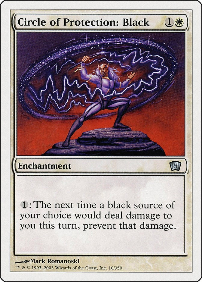 Image for Circle of Protection: Black (10) (8ED) - Magic: The Gathering