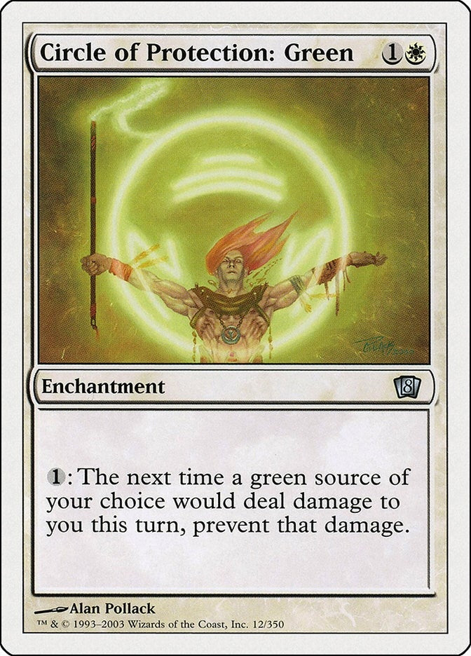 Image for Circle of Protection: Green (12) (8ED) - Magic: The Gathering