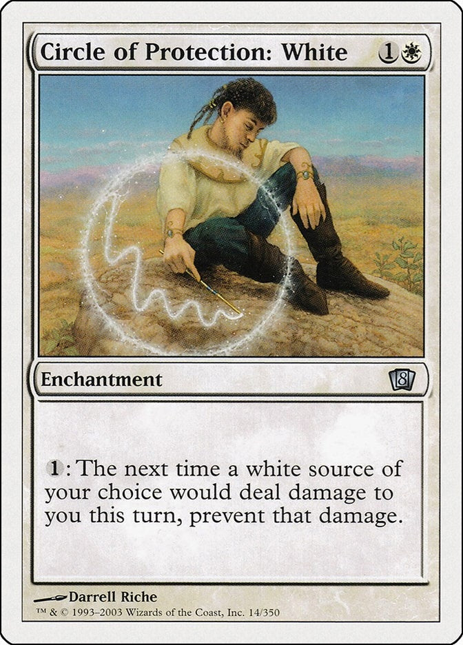 Image for Circle of Protection: White (14) (8ED) - Magic: The Gathering
