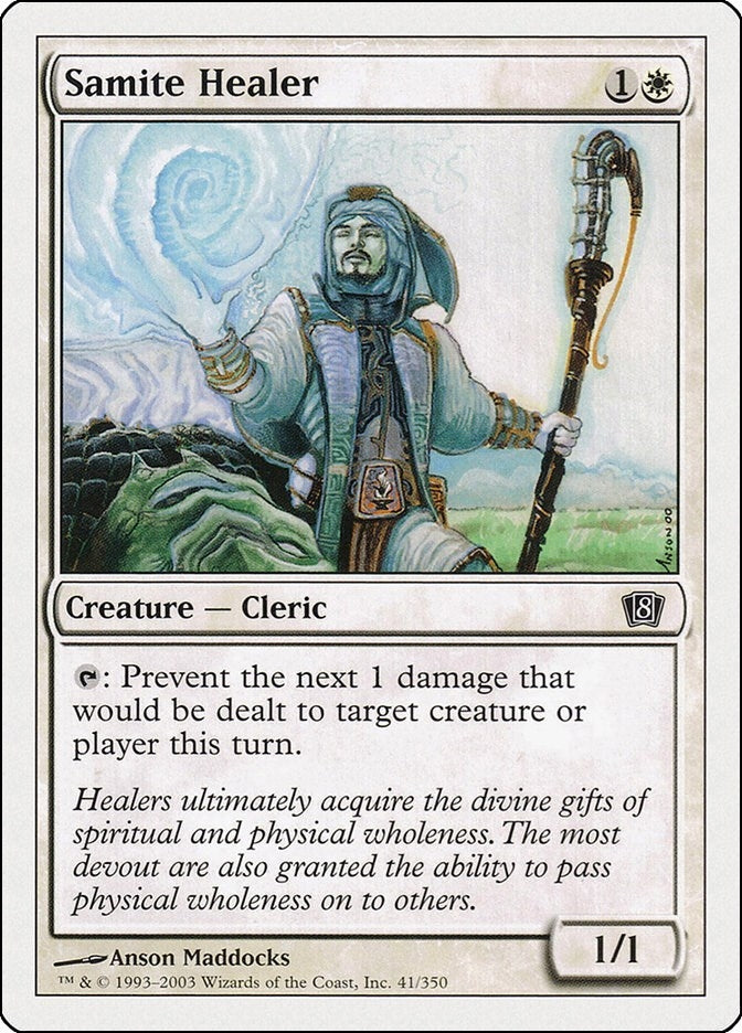Image for Samite Healer (41) (8ED) - Magic: The Gathering