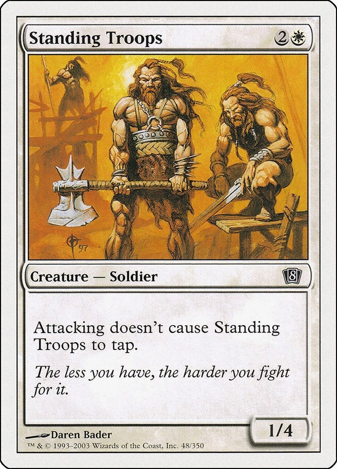 Image for Standing Troops (48) (8ED) - Magic: The Gathering