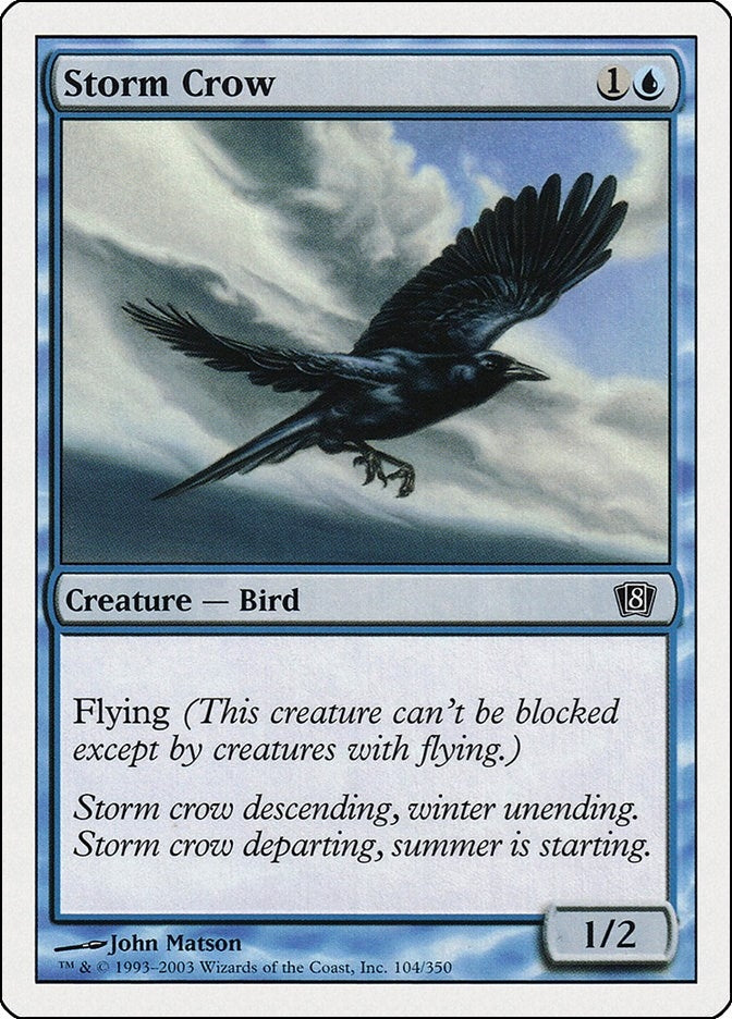 Image for Storm Crow (104) (8ED) - Magic: The Gathering