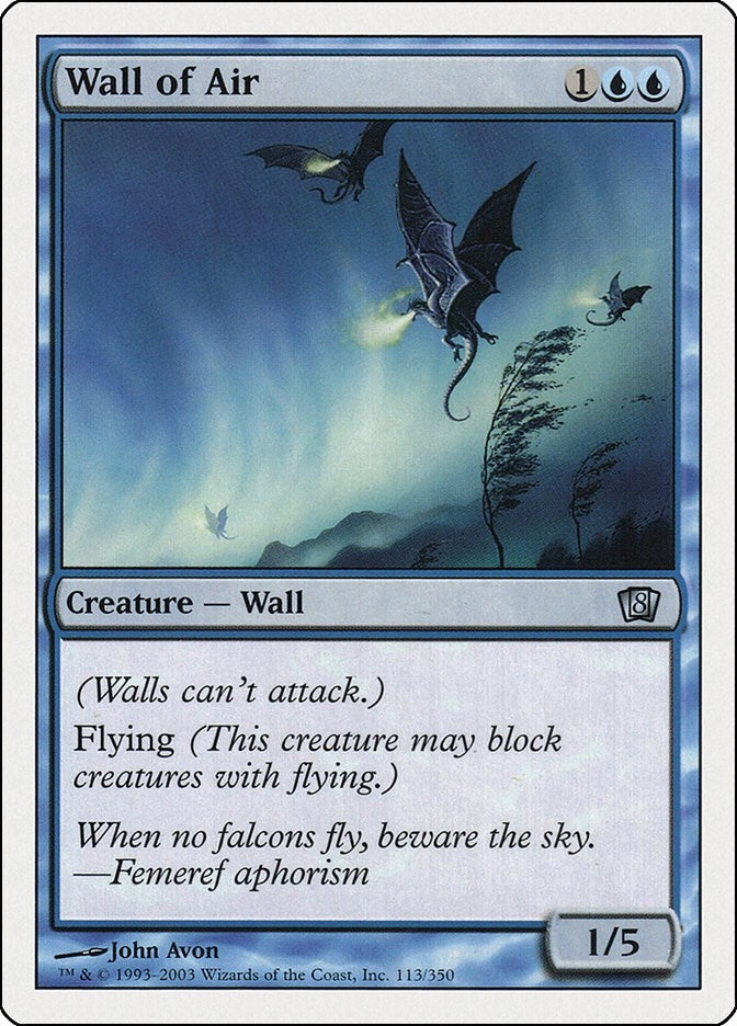 Image for Wall of Air (113) (8ED) - Magic: The Gathering