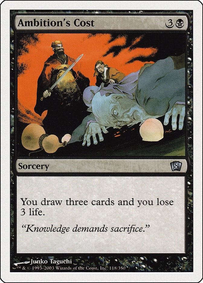 Image for Ambition's Cost (118) (8ED) - Magic: The Gathering