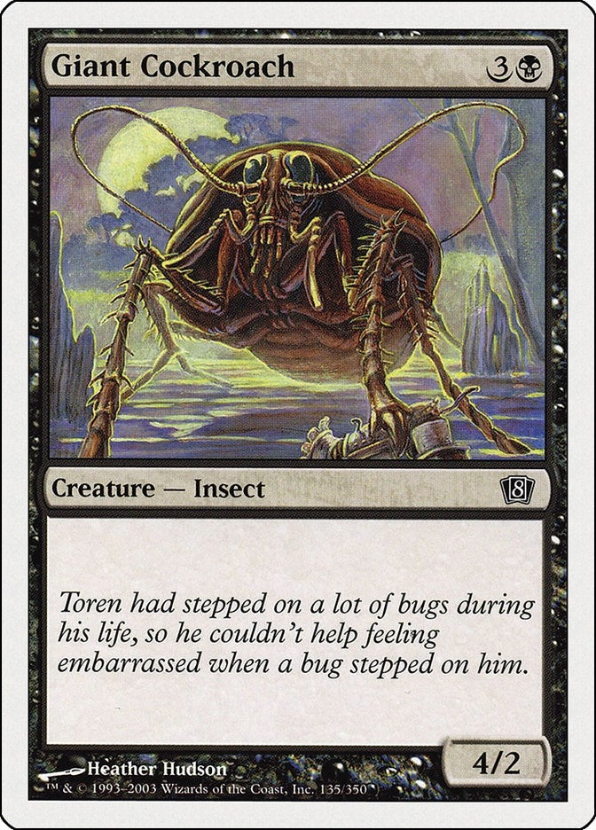 Image for Giant Cockroach (135) (8ED) - Magic: The Gathering