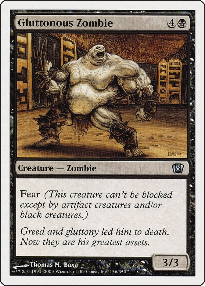 Image for Gluttonous Zombie (136) (8ED) - Magic: The Gathering