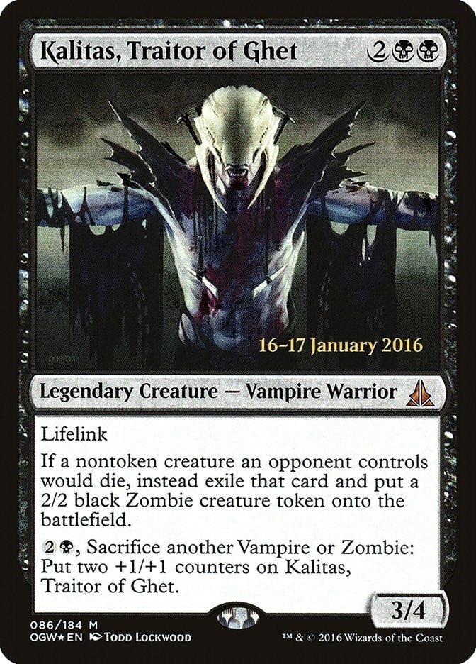Image for Kalitas, Traitor of Ghet (86) (PRE) - Magic: The Gathering