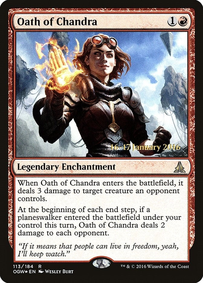 Image for Oath of Chandra (113) (PRE) - Magic: The Gathering