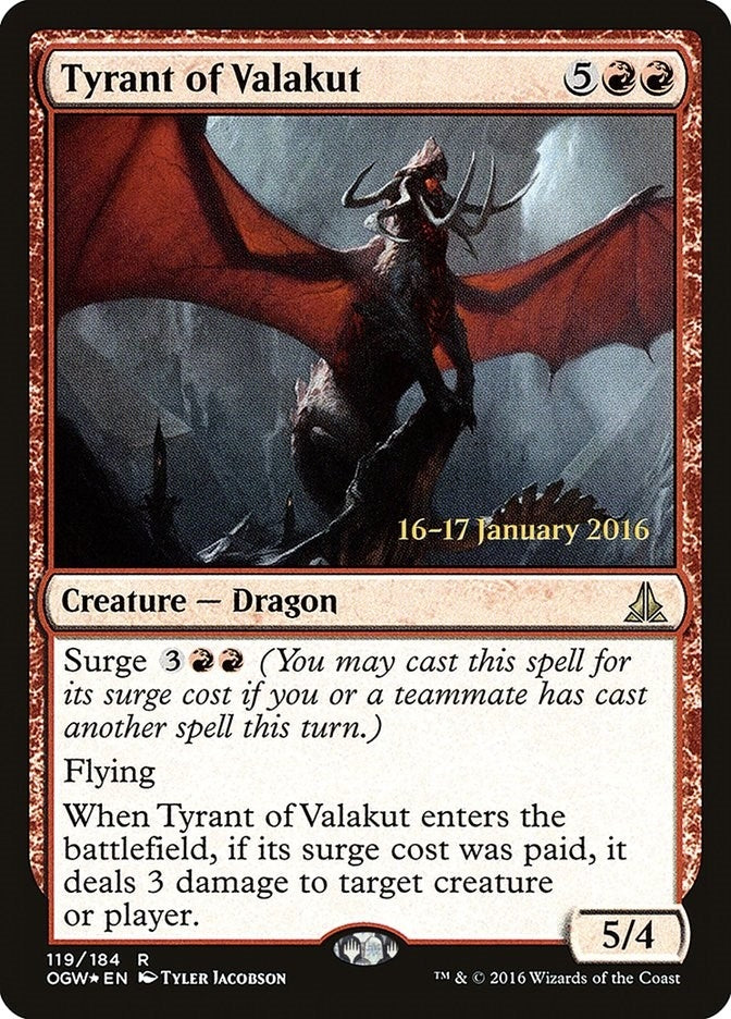 Image for Tyrant of Valakut (119) (PRE) - Magic: The Gathering