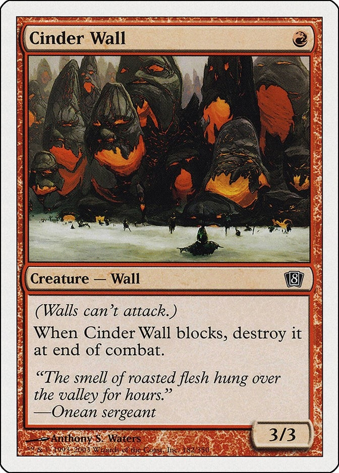 Image for Cinder Wall (182) (8ED) - Magic: The Gathering