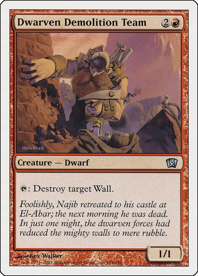 Image for Dwarven Demolition Team (184) (8ED) - Magic: The Gathering