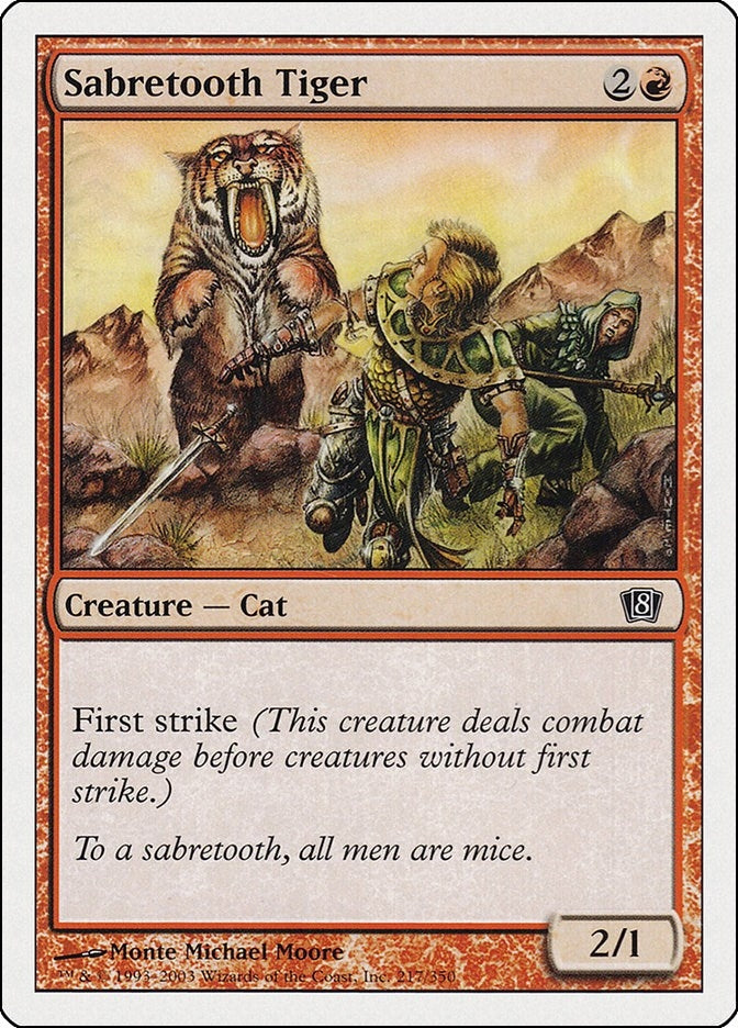 Image for Sabretooth Tiger (217) (8ED) - Magic: The Gathering