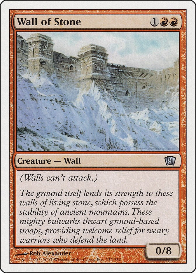 Image for Wall of Stone (232) (8ED) - Magic: The Gathering