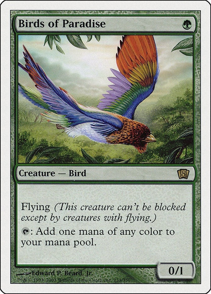 Image for Birds of Paradise (233) (8ED) - Magic: The Gathering