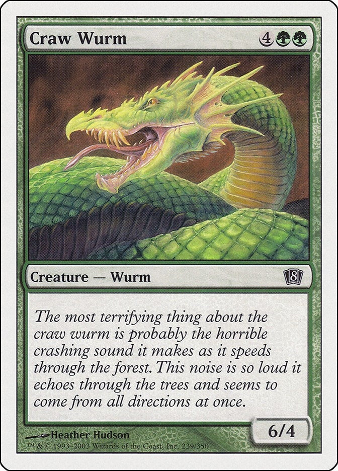 Image for Craw Wurm (239) (8ED) - Magic: The Gathering