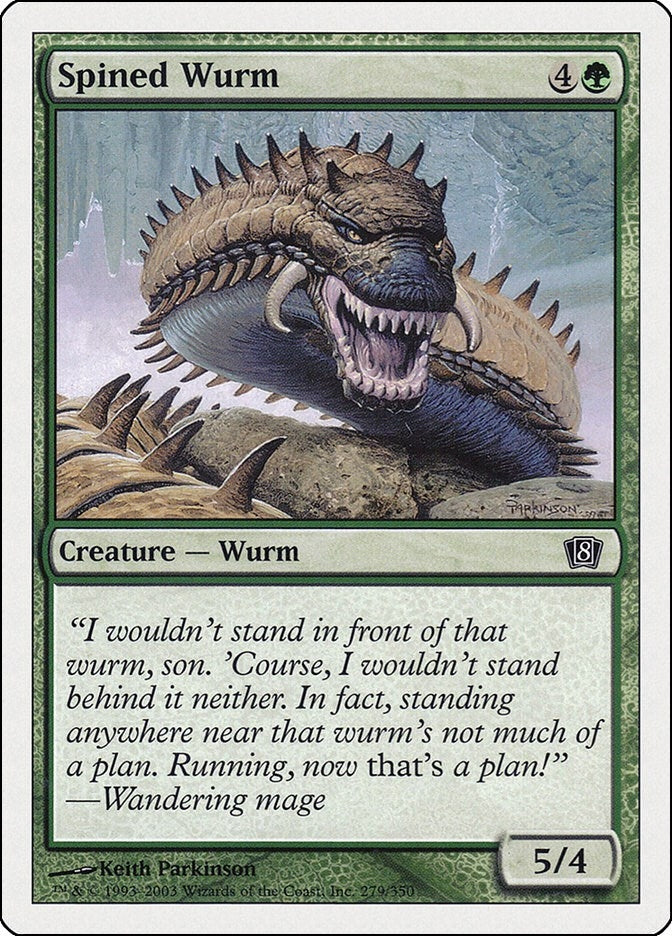 Image for Spined Wurm (279) (8ED) - Magic: The Gathering