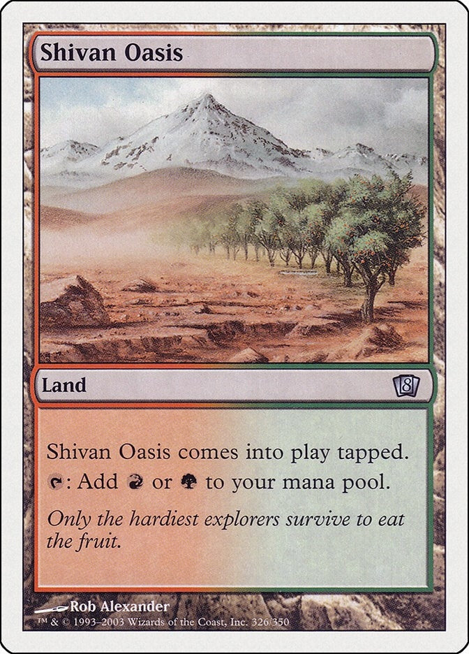 Image for Shivan Oasis (326) (8ED) - Magic: The Gathering