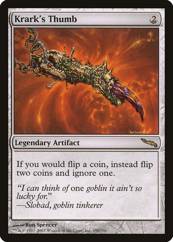 Image for Krark's Thumb (190) (MRD) - Magic: The Gathering