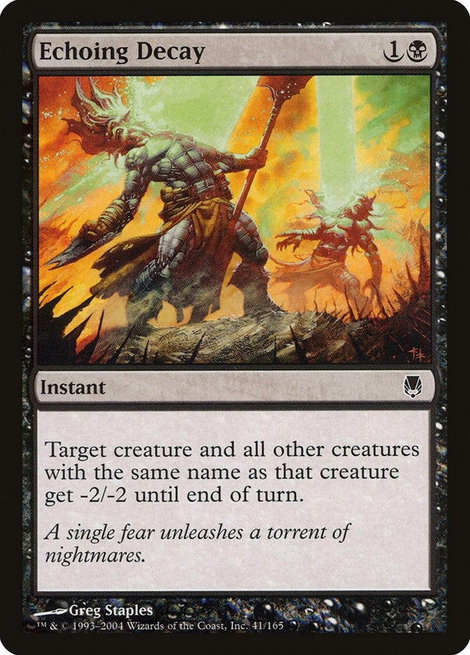 Image for Echoing Decay (41) (DST) - Magic: The Gathering