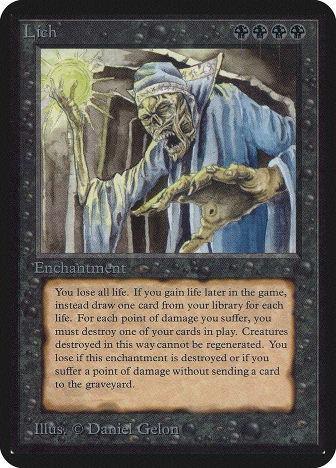 Image for Lich (LEA) - Magic: The Gathering