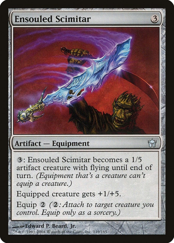 Image for Ensouled Scimitar (119) (5DN) - Magic: The Gathering