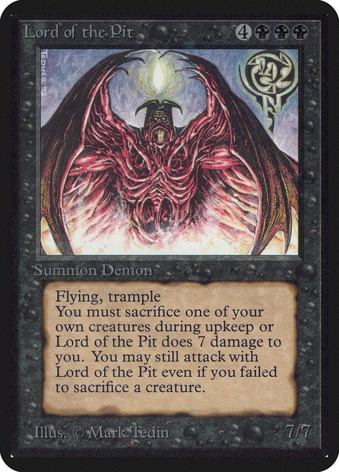 Image for Lord of the Pit (LEA) - Magic: The Gathering
