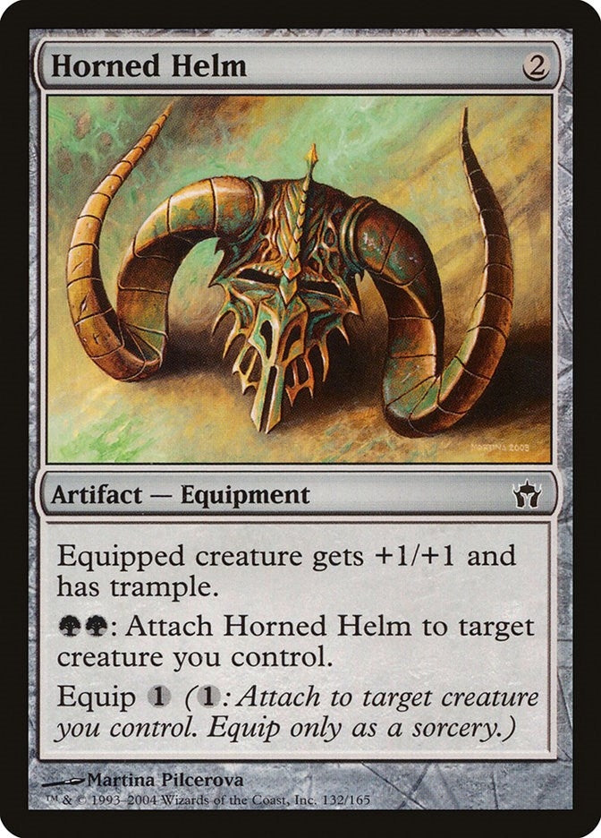 Image for Horned Helm (132) (5DN) - Magic: The Gathering