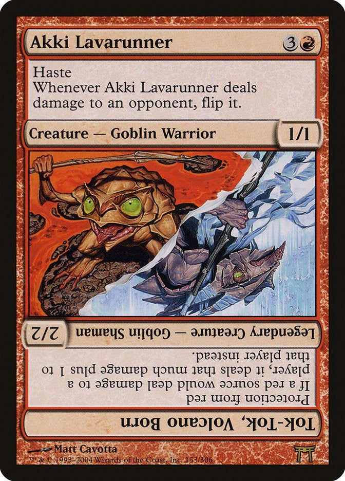 Image for Akki Lavarunner // Tok-Tok, Volcano Born (153) (CHK) - Magic: The Gathering