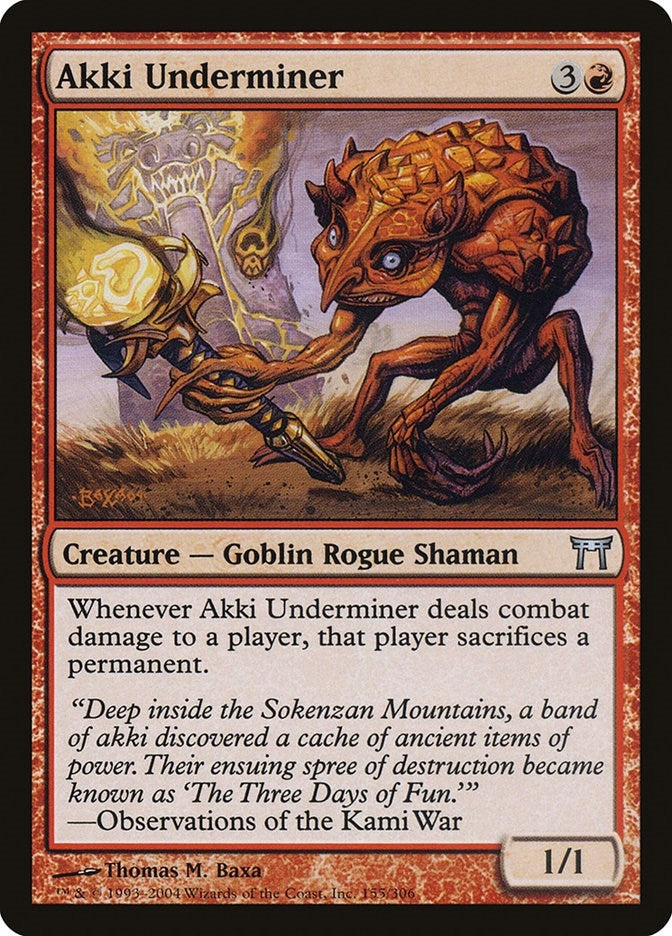 Image for Akki Underminer (155) (CHK) - Magic: The Gathering