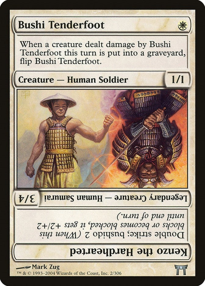 Image for Bushi Tenderfoot // Kenzo the Hardhearted (2) (CHK) - Magic: The Gathering