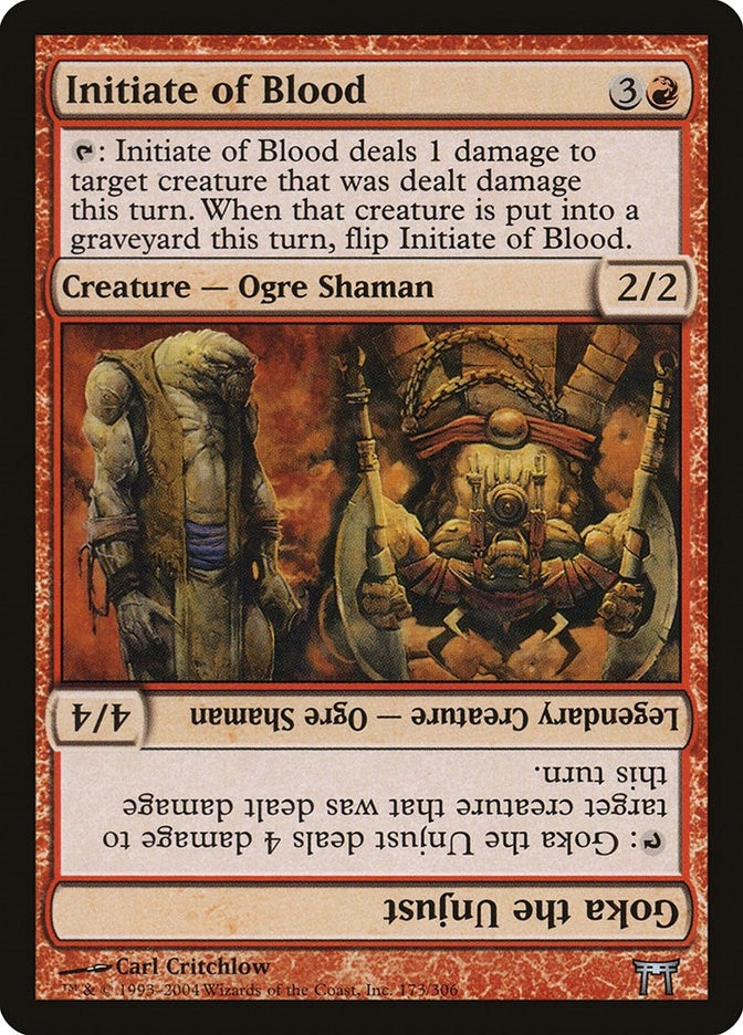 Image for Initiate of Blood // Goka the Unjust (173) (CHK) - Magic: The Gathering