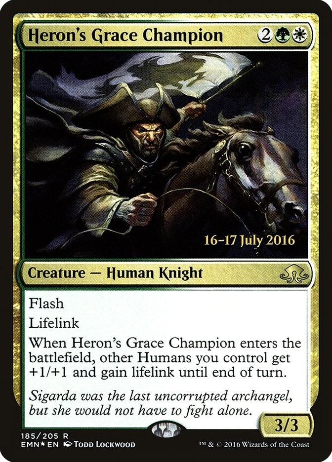 Image for Heron's Grace Champion (185) (PRE) - Magic: The Gathering