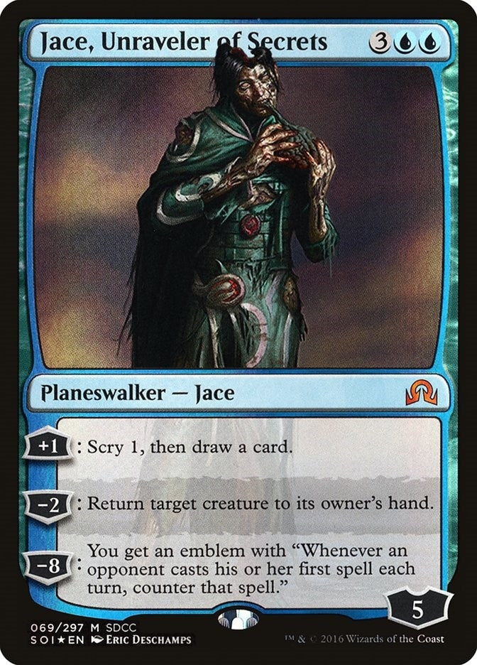 Image for Jace, Unraveler of Secrets (SDCC 2016 Exclusive) (69) (MEDIA) - Magic: The Gathering