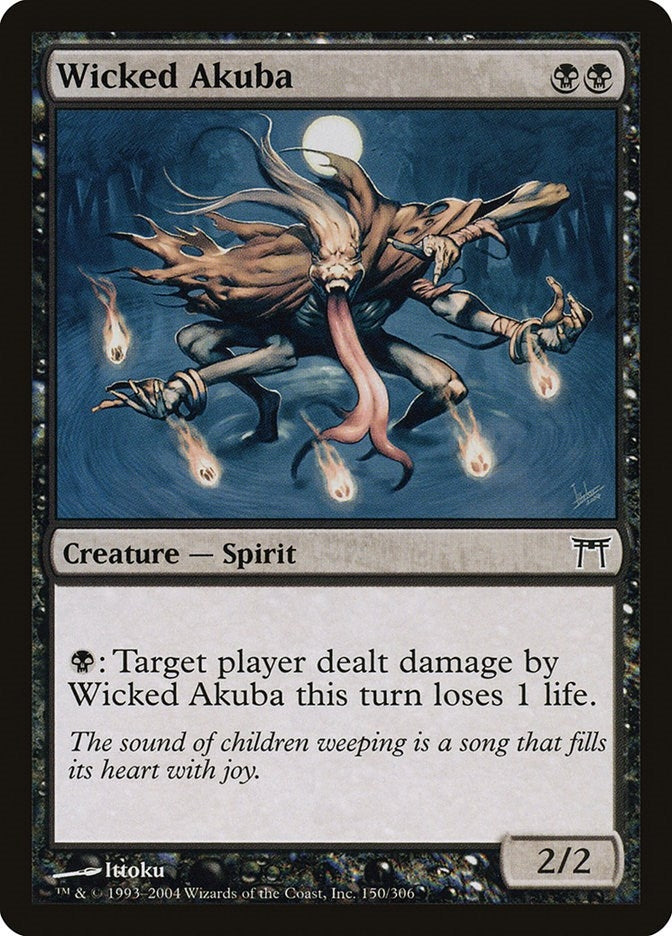 Image for Wicked Akuba (150) (CHK) - Magic: The Gathering