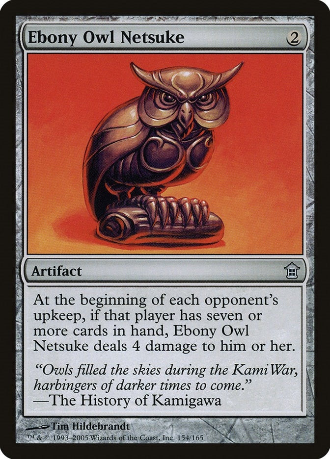 Image for Ebony Owl Netsuke (154) (SOK) - Magic: The Gathering